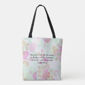 Faith Pink Blooming Roos Art Tas (Achterkant)