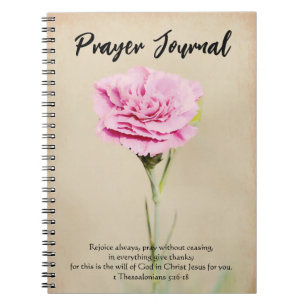 Faith Pink Carnatie Flower Art The Journal Notitieboek