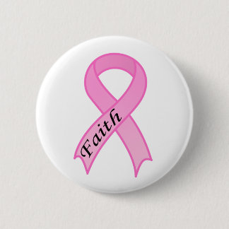 Faith Pink Ribbon Button