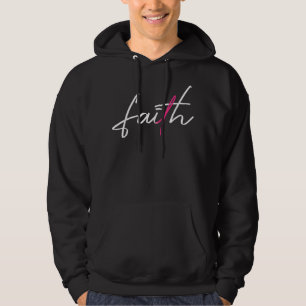 Faith Pink Ribbon Christelijke Breast Cancer Aware Hoodie