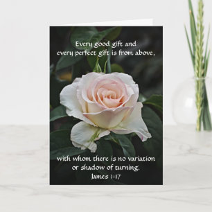 Faith Pink Rose Flower Verjaardag Kaart