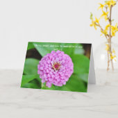 Faith Pink Zinnia Garden Note Kaart (Gele Bloem)