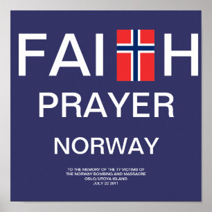 FAITH PRAYER NOORWEGEN POSTER