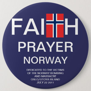 FAITH PRAYER NOORWEGEN RONDE BUTTON 6,0 CM