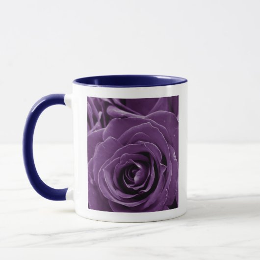 Faith Purple Roses 11oz Two-Tone Mug Blue (Gauche)
