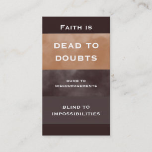 Faith Quote Simple Visitekaartje