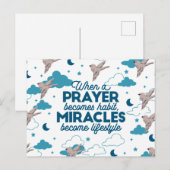 Faith quotes en Bird Pattern Feestdagenkaart (Voorkant / Achterkant)