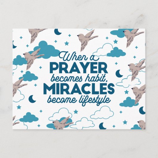 Faith quotes en Bird Pattern Feestdagenkaart (Voorkant)