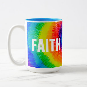 FAITH Rainbow-Stropdas-kleurstof Tweekleurige Koffiemok