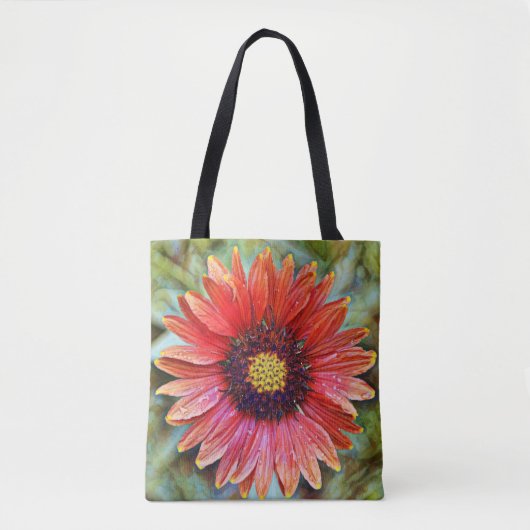 Faith Red Wildflower Art Tas (Voorkant)