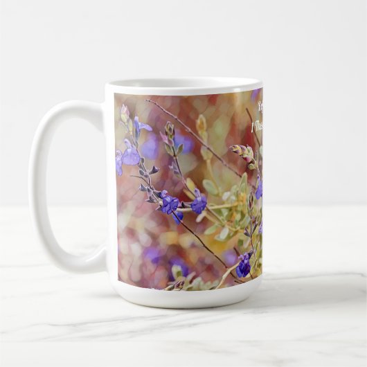 Faith Rejoice altijd Flower Scripting Mok Cup (Links)