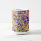 Faith Rejoice Toujours Flower Scripture Mug Cup (Centre)