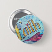 Faith Ronde Button 5,7 Cm (Voorkant /achterkant)