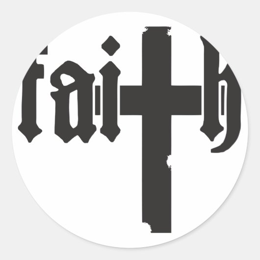 Faith Ronde Sticker (Voorkant)