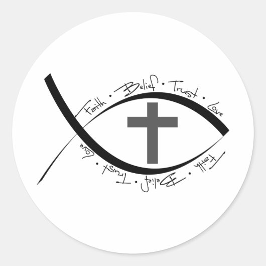 Faith Ronde Sticker (Voorkant)