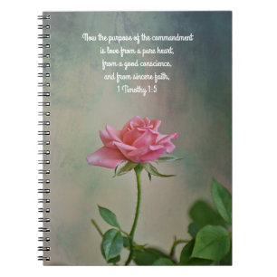 Faith Roos Pink Flower Prayer Notitieboek