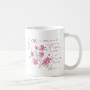 Faith (roze en bruin) koffiemok