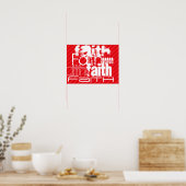 Faith; Scarlet Red Stripes Poster (Keuken)