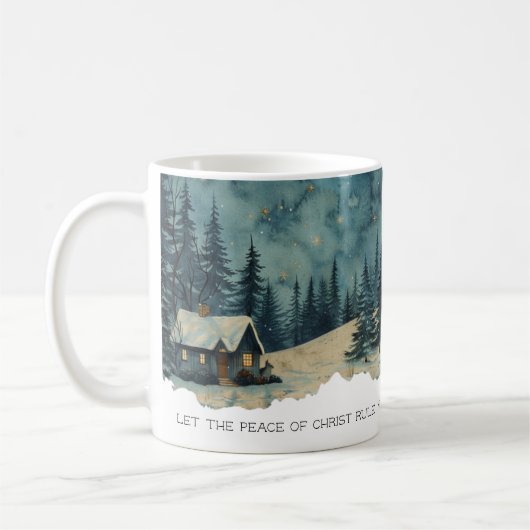 Faith Scripture Colossians 3:15 Cabin Mug (Gauche)