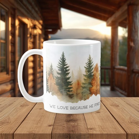 Faith Scripture Forest 1 John 4:19 Mug Koffiemok