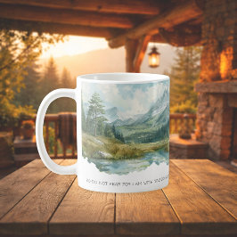 Faith Scripture Isaiah 41:10 Mountain Mug Koffiemok