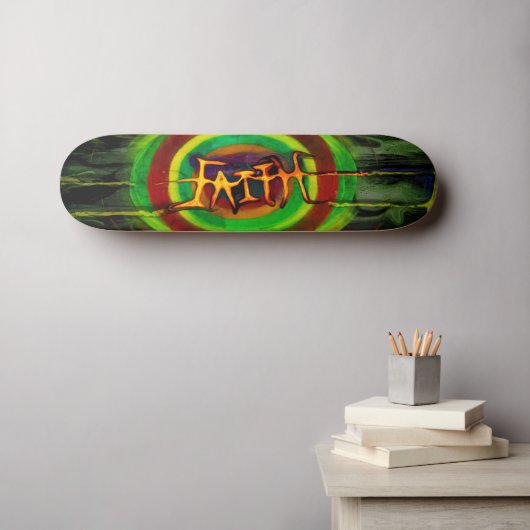 Faith Skateboard (Muurkunst (Horizontaal))