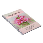 Faith Soft Pink Flowers Prayer Journal Notitieboek (Rechterzijde)
