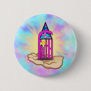 Faith ~ Steeple Ronde Button 5,7 Cm