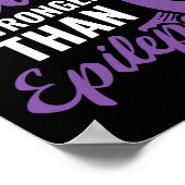 Faith Stronger dan Epilepsy Epilepsy Awareness Pa Poster (Hoek)