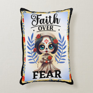 Faith Sugar Skull Accent Kussen