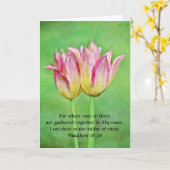 Faith Tulips Art Bible Verse Kaart (Gele Bloem)