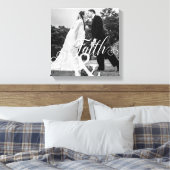 FAITH Typografie Foto Overlay Canvas Afdruk (Insitu (Slaapkamer))