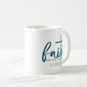 Faith Typography Personalized Coffee/Tea/Caca Mok (Voorkant rechts)