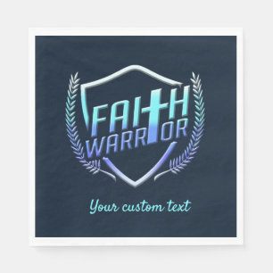 Faith Warrior Christian Blue Purple Ombre Servet