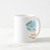 Faith Water Ripple Flowers Easter Christian Mug (Devant droit)
