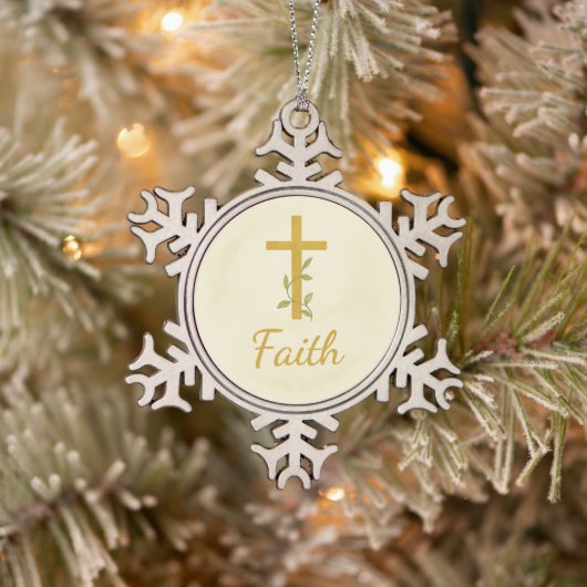 “Faith” Watercolor Christmas Ornament (Boom)