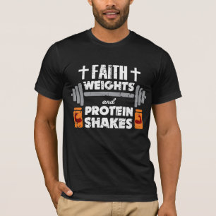 Faith Weights Christelijk Gym Humor-oefening T-shirt