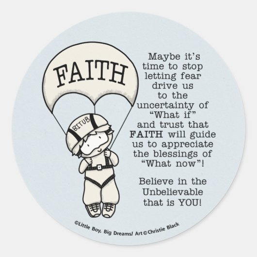 Faith Will Guide Ronde Sticker (Voorkant)
