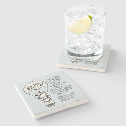 Faith Will Guide Stenen Onderzetter (Zijkant)