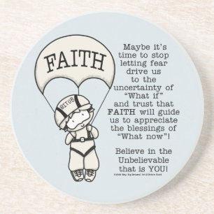 Faith Will Guide Zandsteen Onderzetter