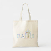 Faith with Wheat Cross Canvas tas (Achterkant)