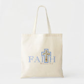 Faith with Wheat Cross Canvas tas (Voorkant)