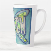 Faith Word Art Blue Butterfly Wing Cup Latte Mug (Droite)