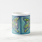 Faith Word Art Blue Butterfly Wings Coffee Mug (Centre)