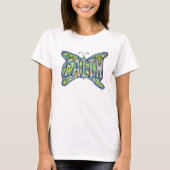 Faith Word Art Blue Butterfly Wings Custom TShirts (Devant)