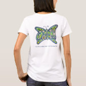 Faith Word Art Blue Butterfly Wings Custom TShirts (Dos)
