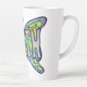 Faith Word Art Blue Butterfly Wings Latte Mug Cup (Droite)