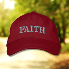 Faith Word Embroidered Hat Geborduurde Pet