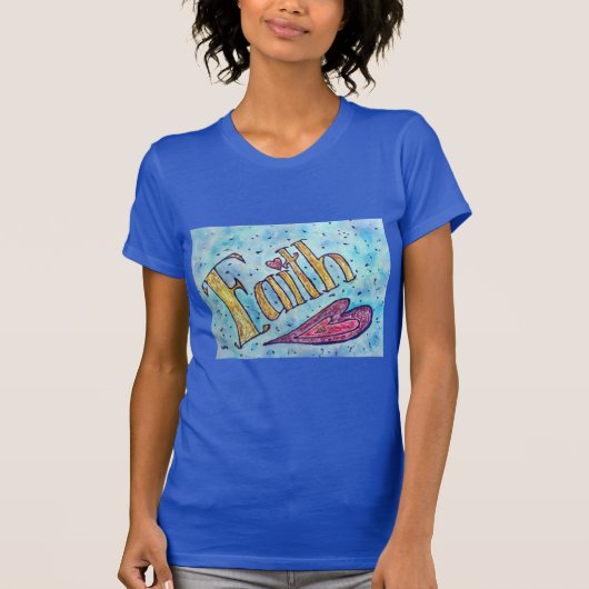 Faith Word Inspirational Custom Art T-shirts (Devant)