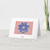 Faith Zinnia Flower Joli Art Anniversaire Carte (Dos)